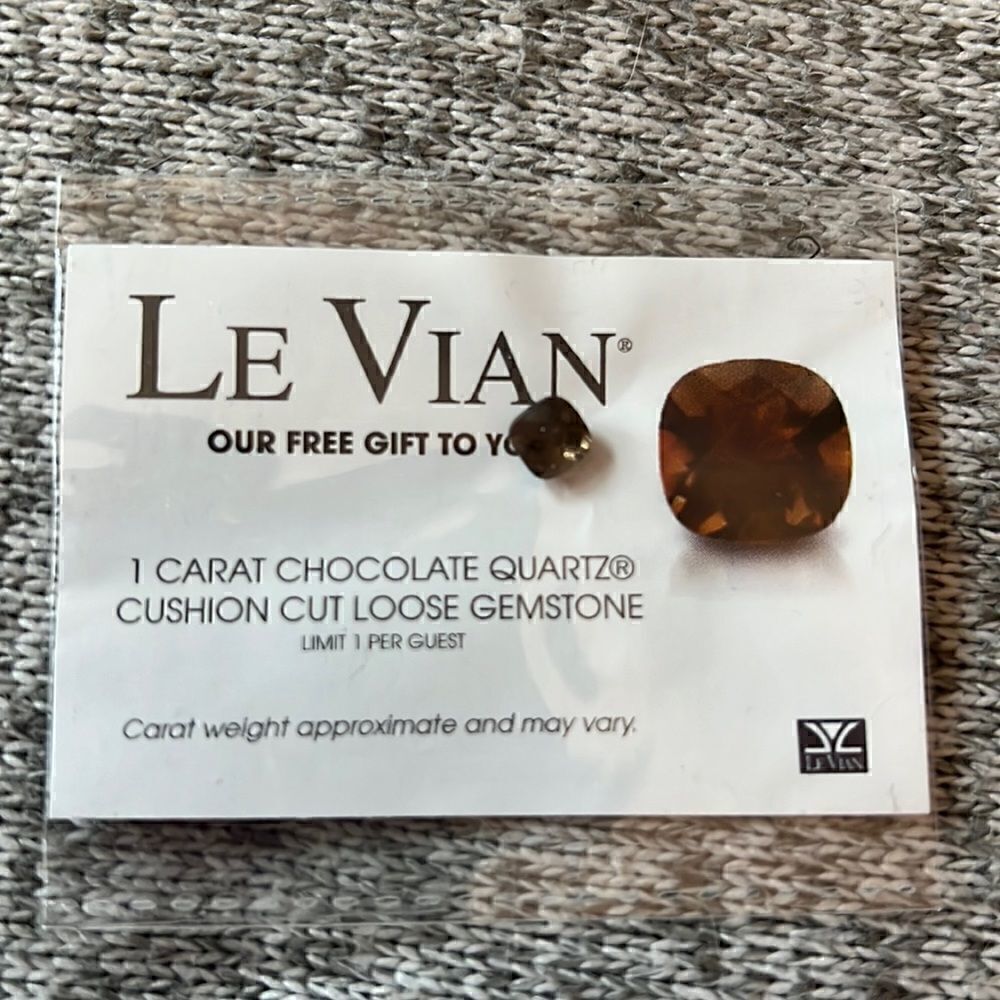 NWT LeVian 1 ct chocolate quartz cushion cut loose gemstone